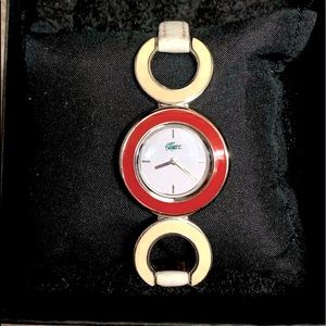 Lacoste white leather women’s watch